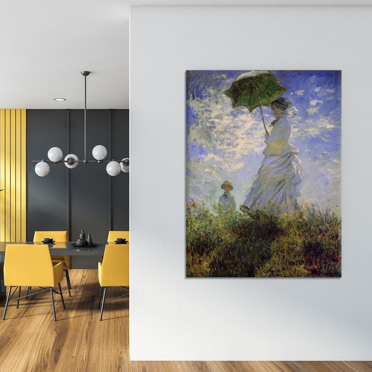 Woman with a parasol by Monet Canvas Print or Poster