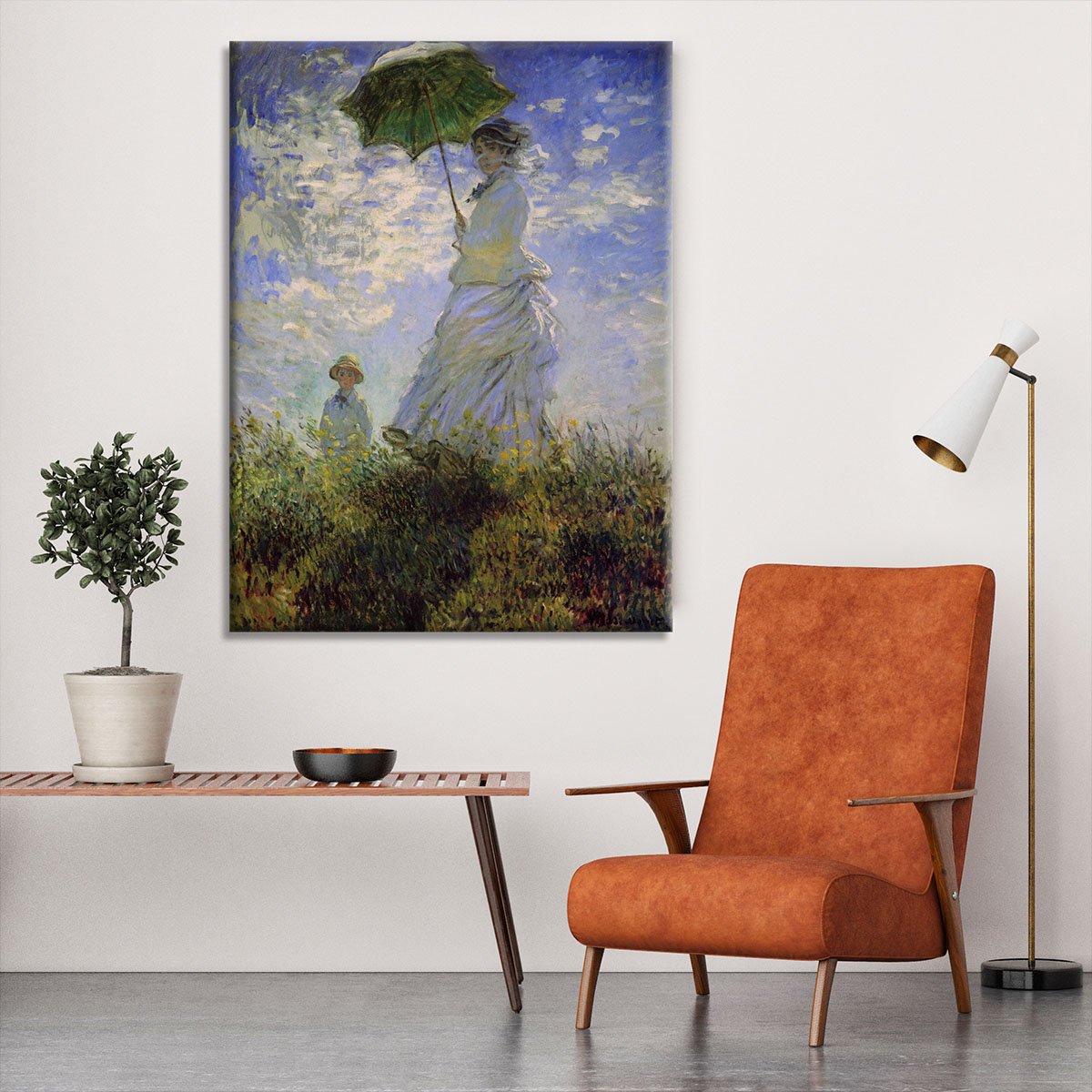 Woman with a parasol by Monet Canvas Print or Poster