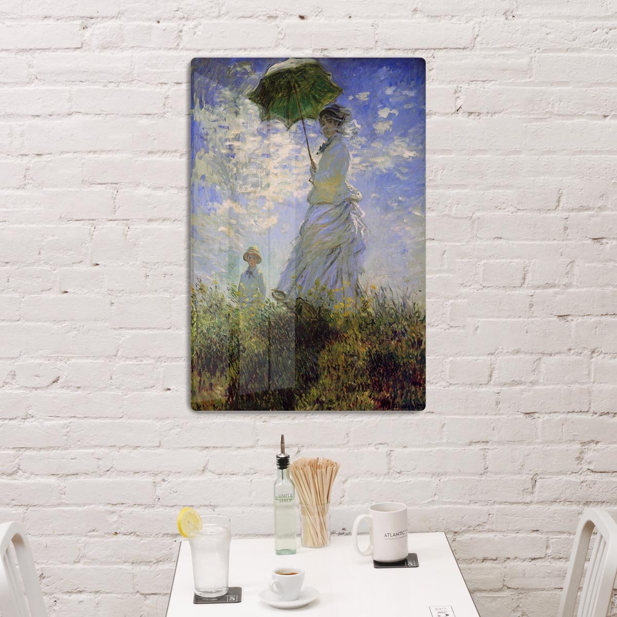 Woman with a parasol by Monet HD Metal Print