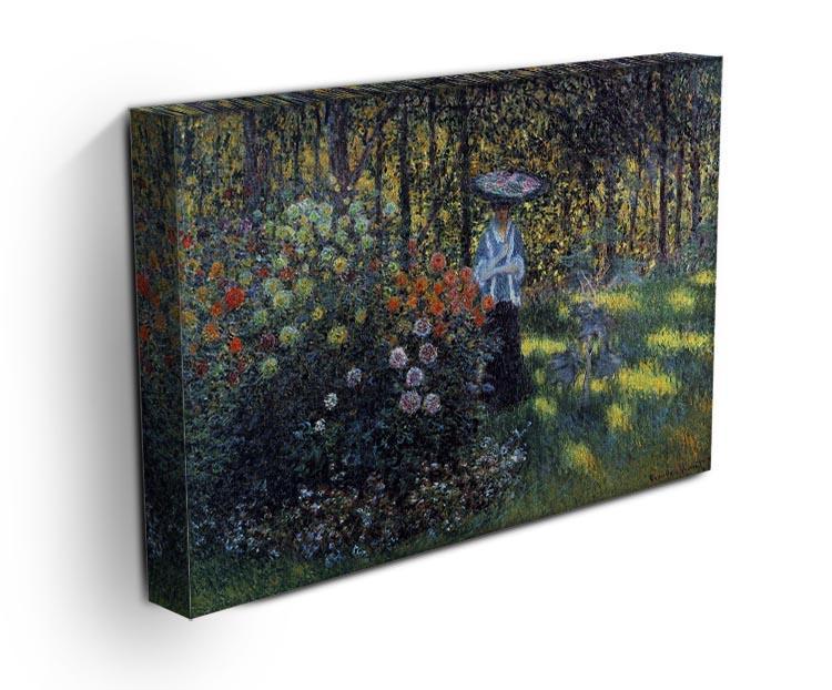 Woman with a parasol in the garden of Argenteuil by Monet Canvas Print & Poster - Canvas Art Rocks - 3