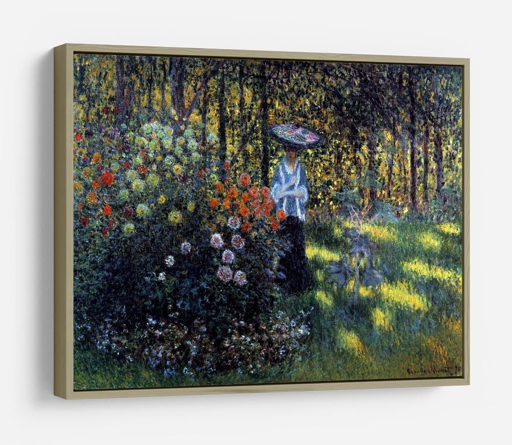 Woman with a parasol in the garden of Argenteuil by Monet HD Metal Print