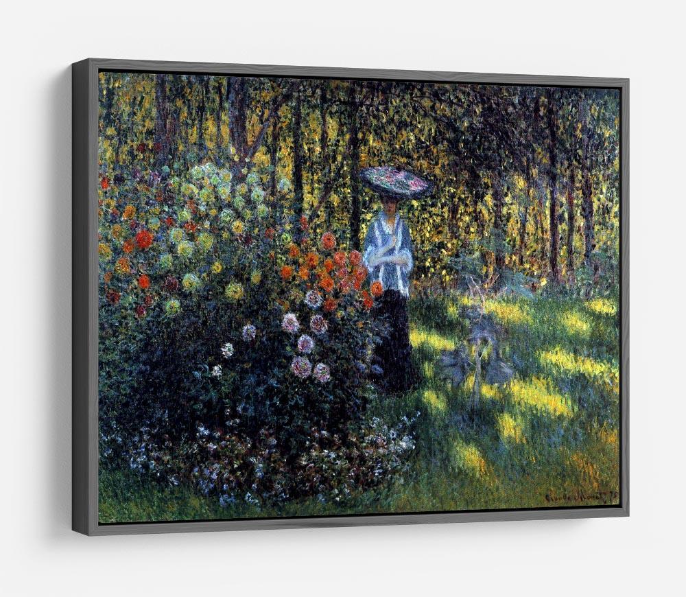 Woman with a parasol in the garden of Argenteuil by Monet HD Metal Print
