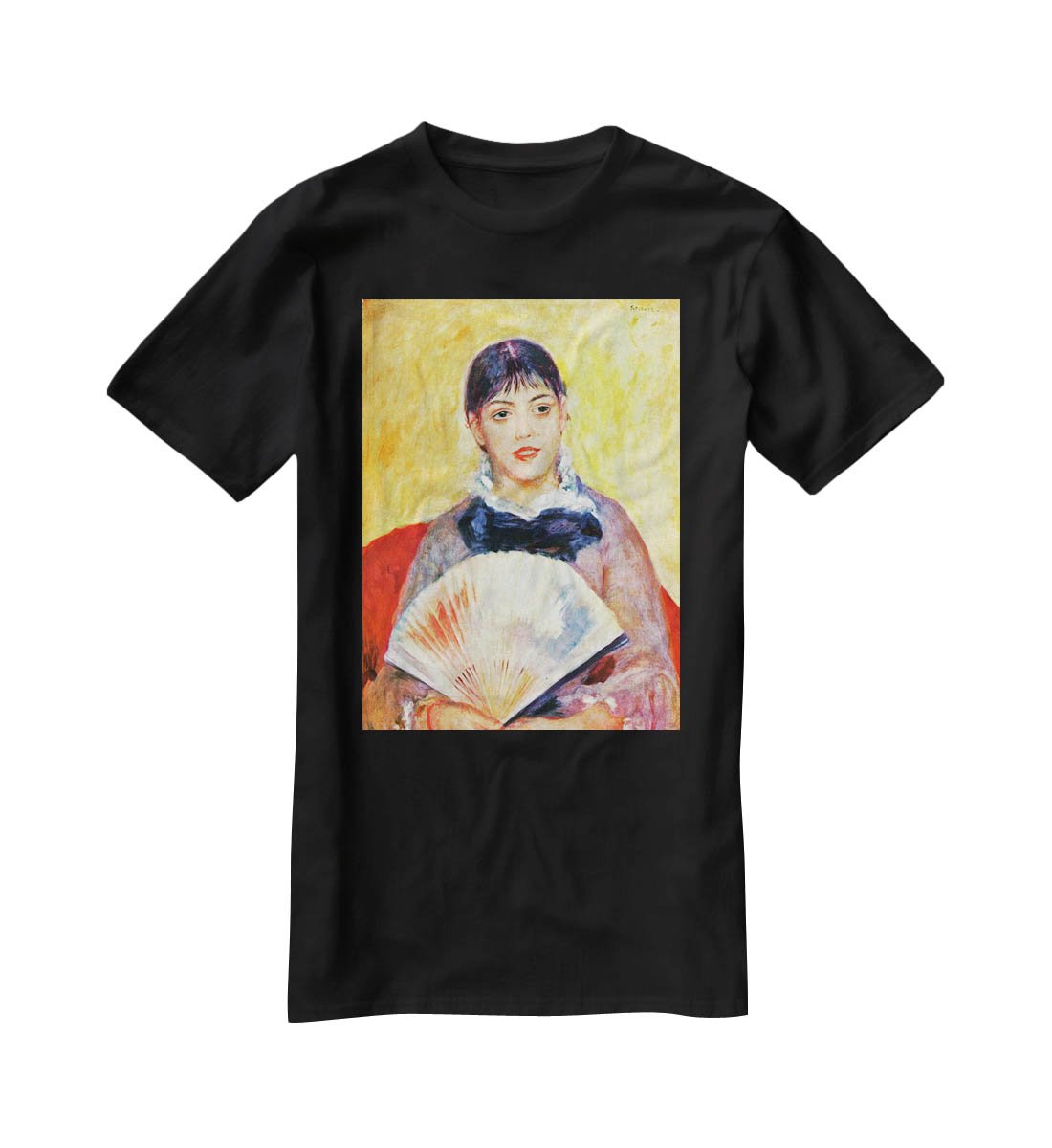 Woman with fan by Renoir T-Shirt - Canvas Art Rocks - 1