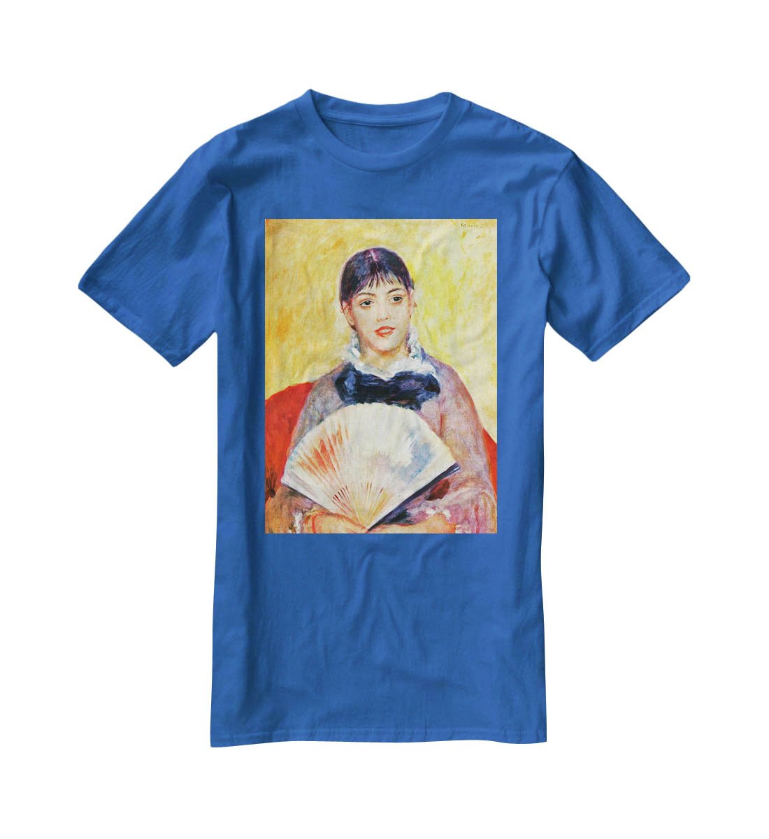 Woman with fan by Renoir T-Shirt - Canvas Art Rocks - 2