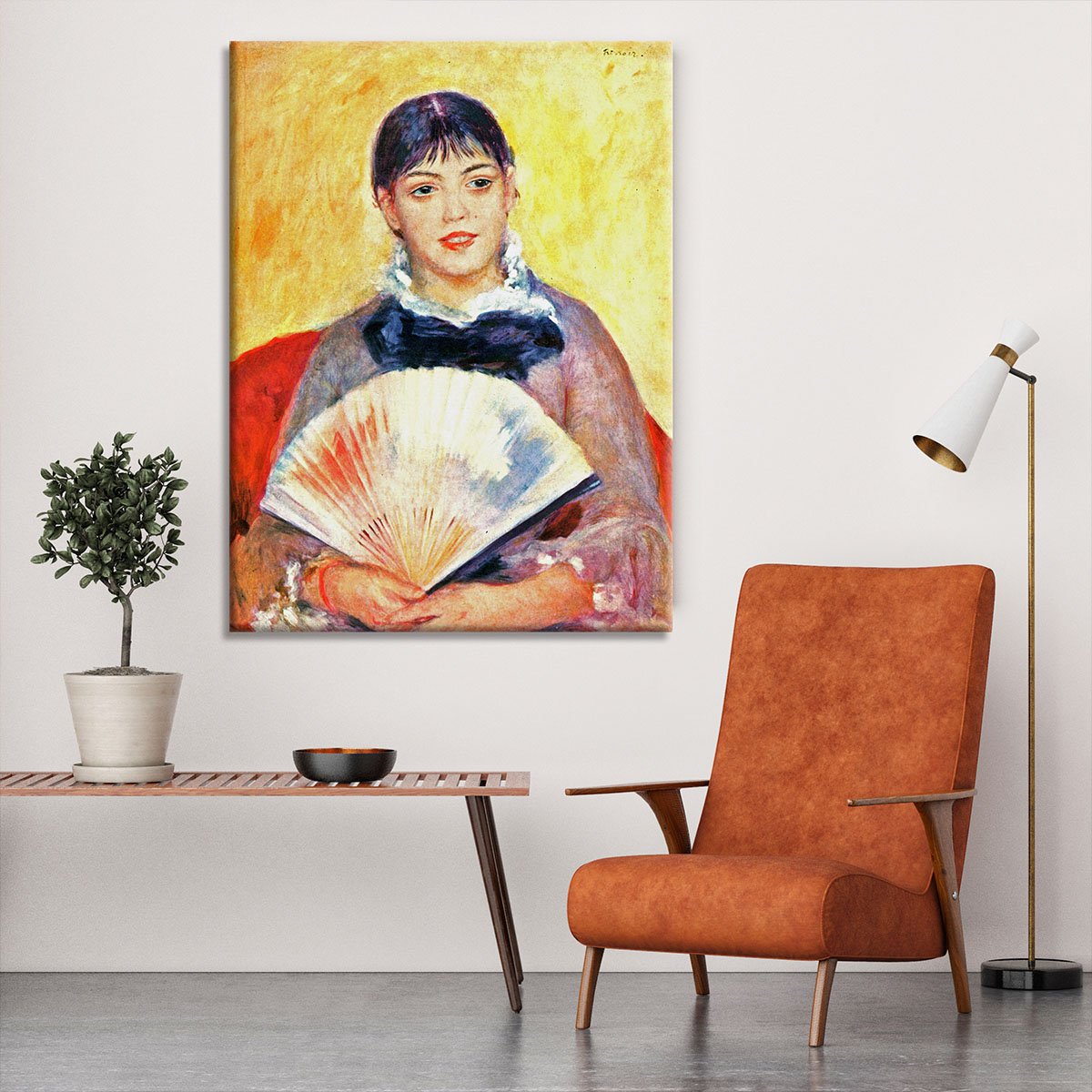Woman with fan by Renoir Canvas Print or Poster