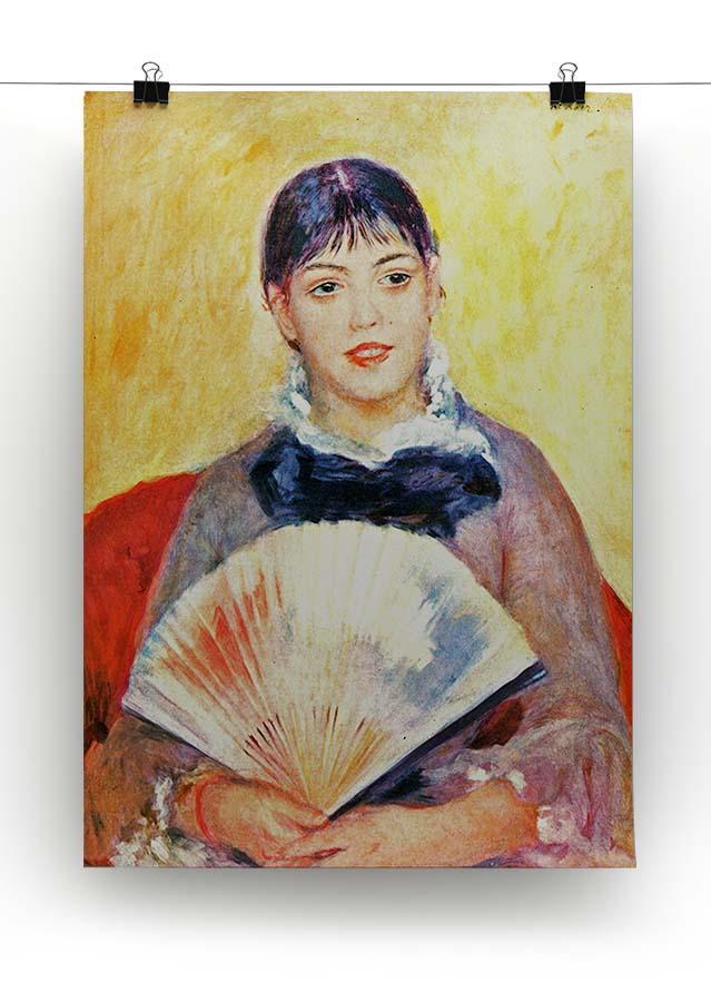 Woman with fan by Renoir Canvas Print or Poster - Canvas Art Rocks - 2