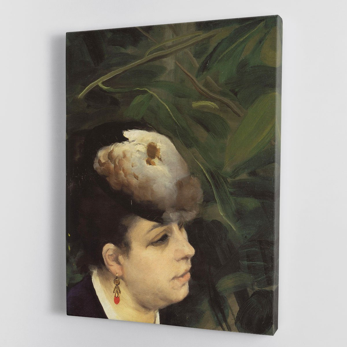 Woman with gull feathe Detail by Renoir Canvas Print or Poster