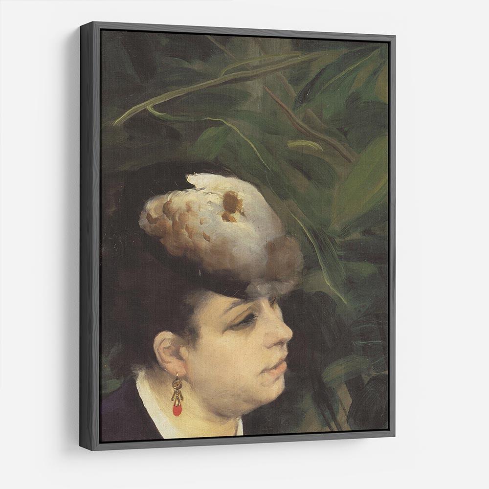 Woman with gull feathe Detail by Renoir HD Metal Print