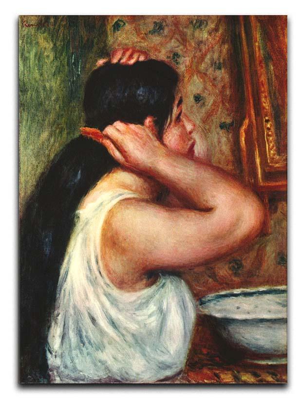 Woman with hair combs by Renoir Canvas Print or Poster  - Canvas Art Rocks - 1