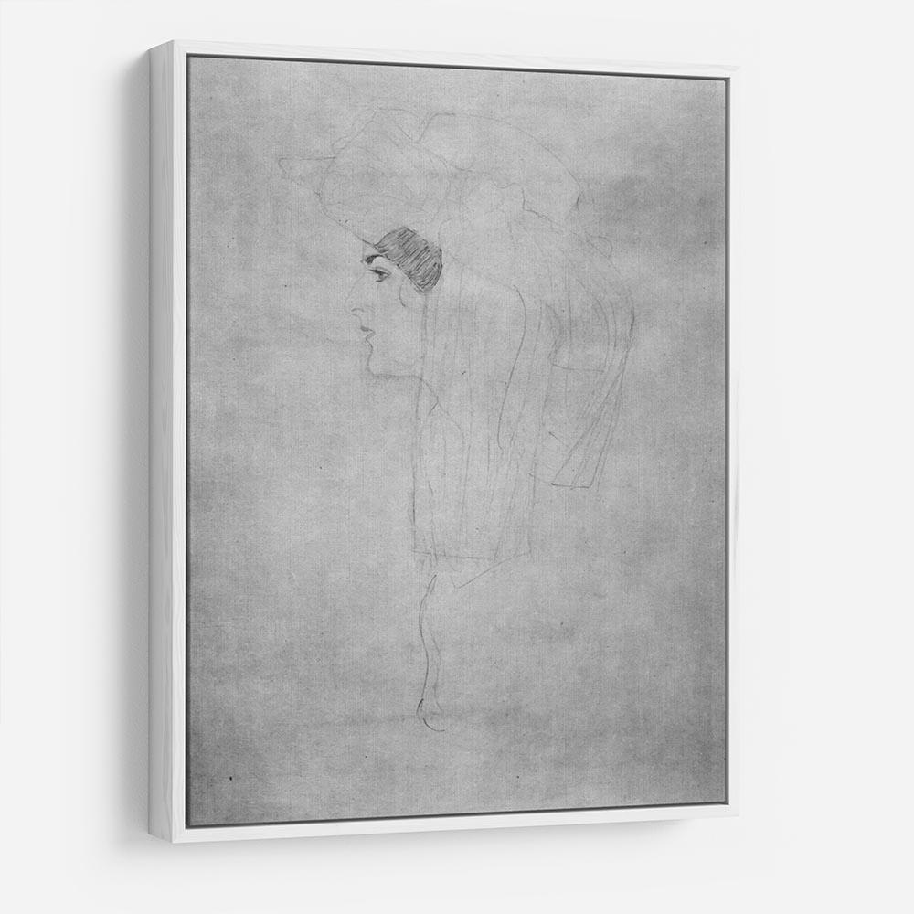 Woman with hat in profile by Klimt HD Metal Print