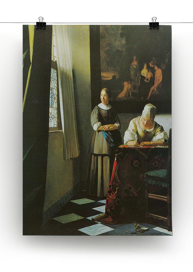 Woman with messenger by Vermeer Canvas Print or Poster - Canvas Art Rocks - 2