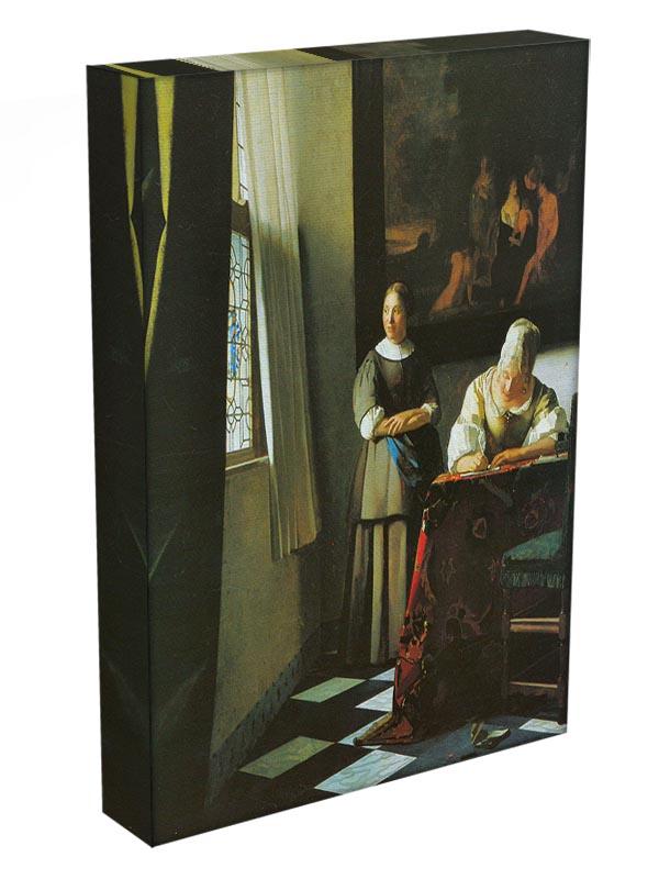 Woman with messenger by Vermeer Canvas Print or Poster - Canvas Art Rocks - 3