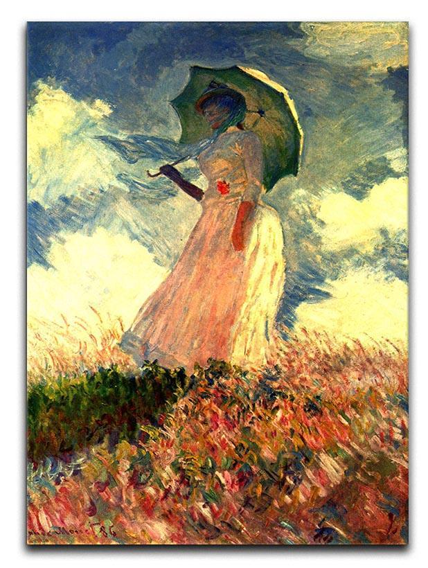 Woman with sunshade by Monet Canvas Print & Poster  - Canvas Art Rocks - 1
