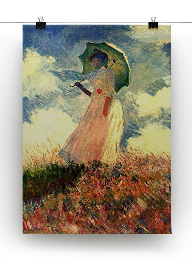 Woman with sunshade by Monet Canvas Print & Poster - Canvas Art Rocks - 2