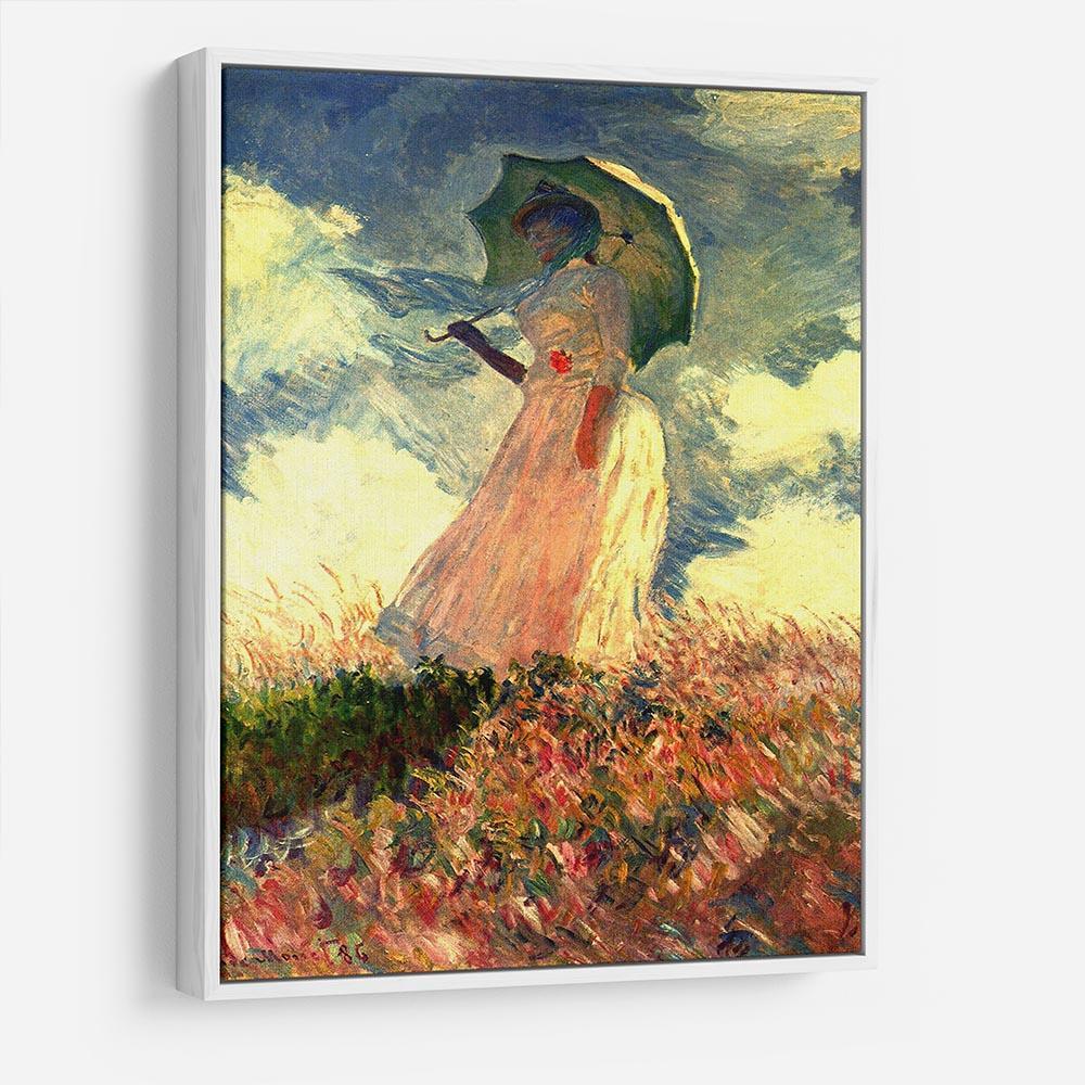 Woman with sunshade by Monet HD Metal Print