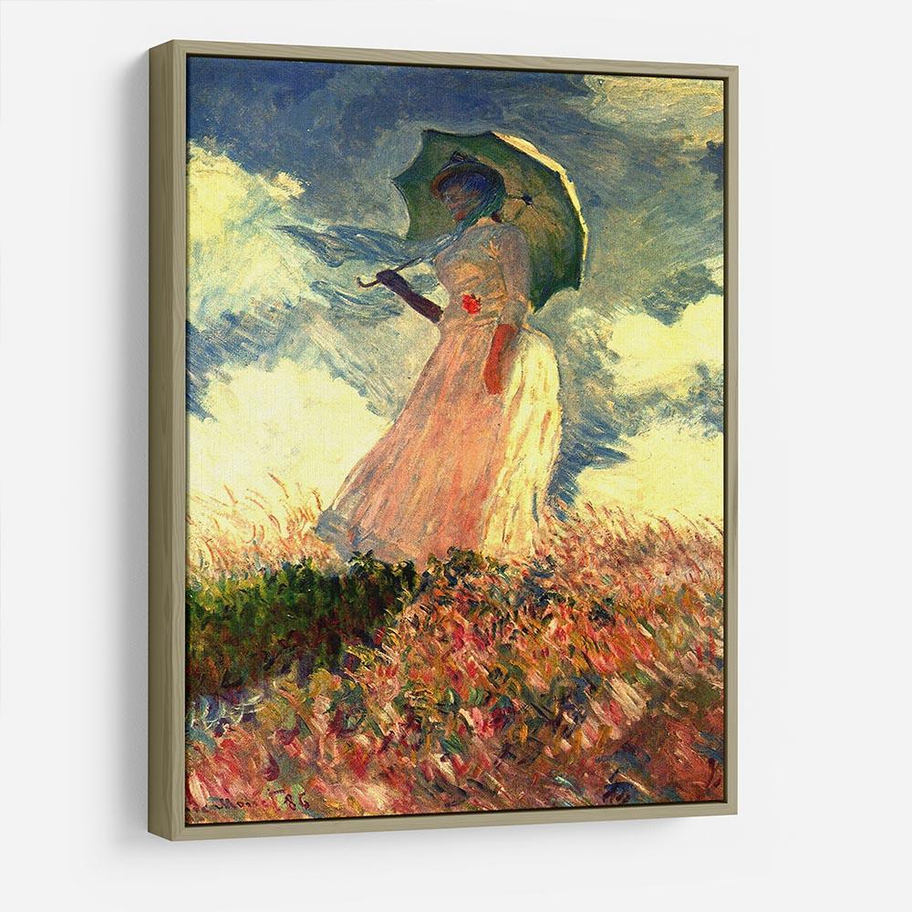 Woman with sunshade by Monet HD Metal Print