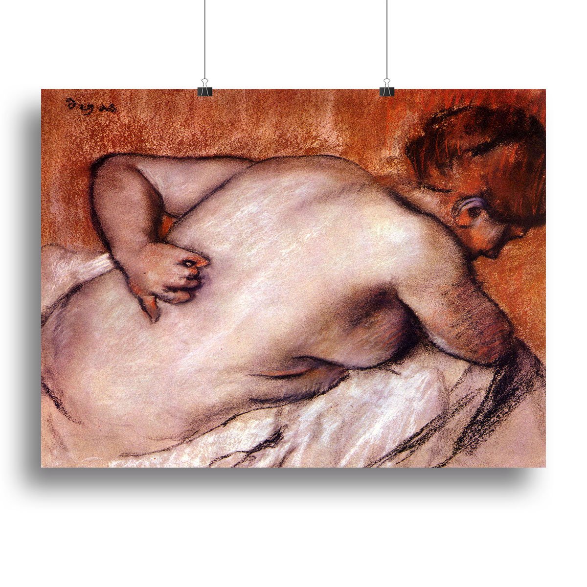 Womans back by Degas Canvas Print or Poster