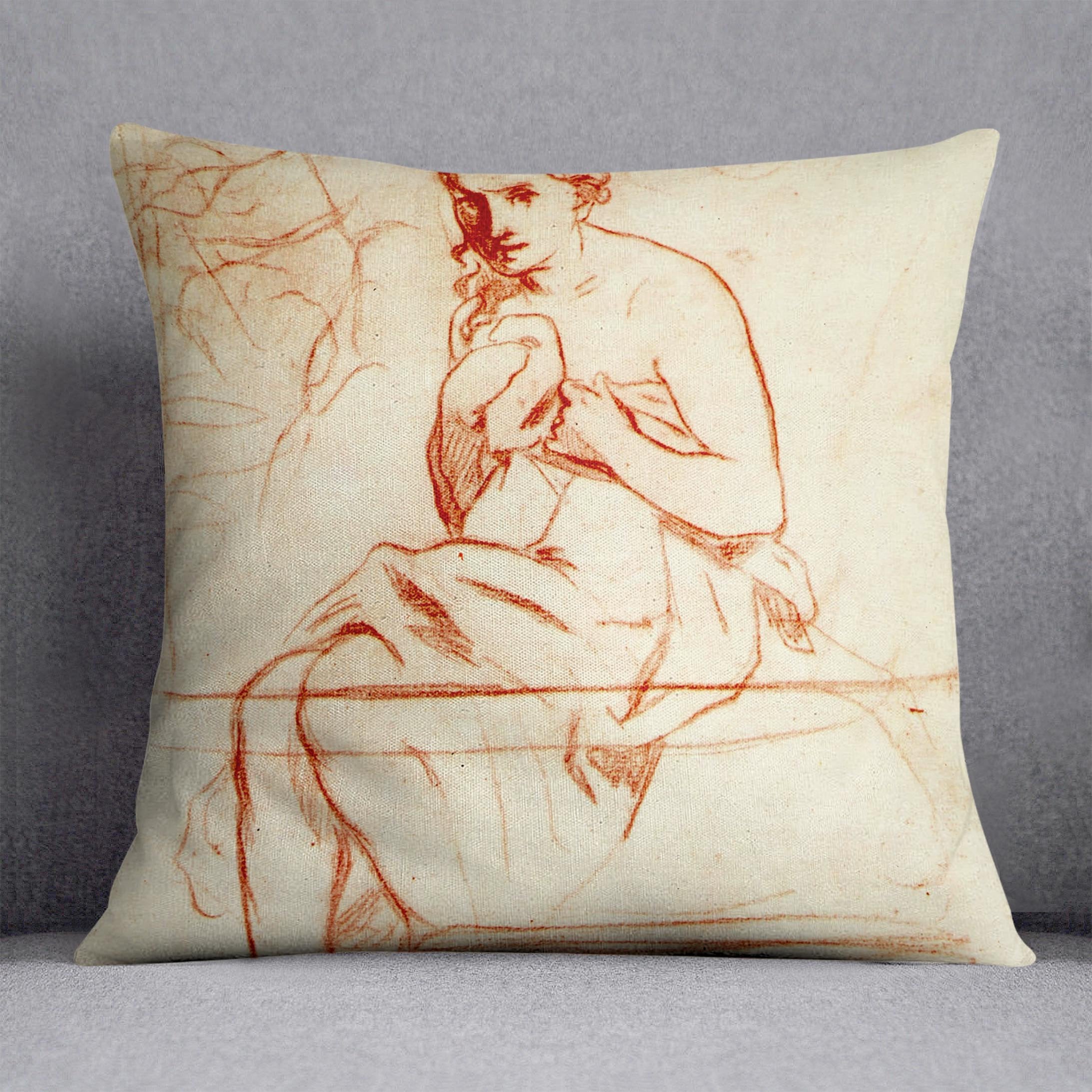 Women at the Toilet by Manet Throw Pillow