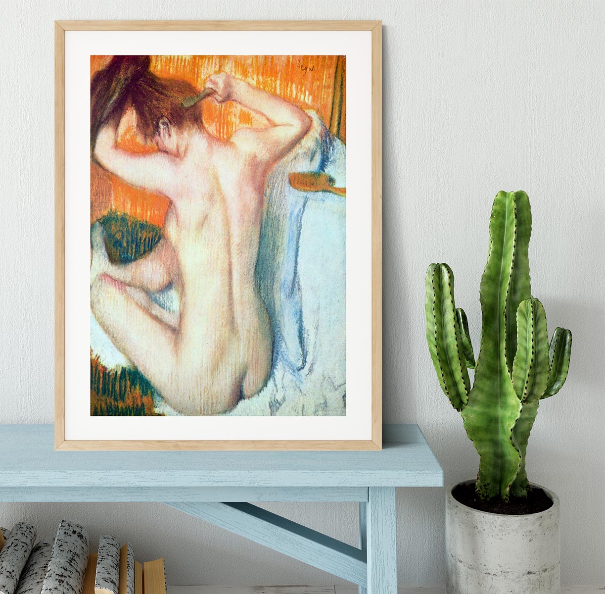 Women at the toilet 2 by Degas Framed Print - Canvas Art Rocks - 3