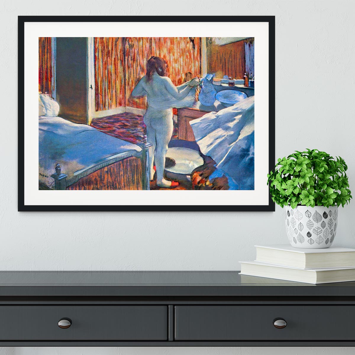 Women at the toilet 3 by Degas Framed Print - Canvas Art Rocks - 1