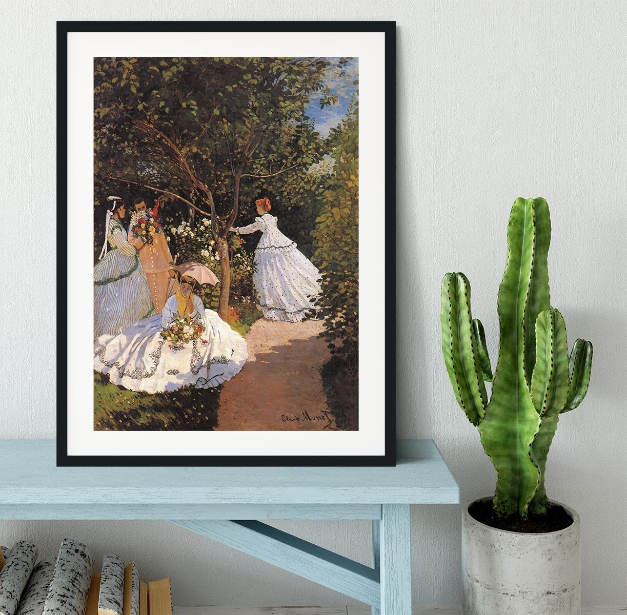 Women in the Garden by Monet Framed Print - Canvas Art Rocks - 1