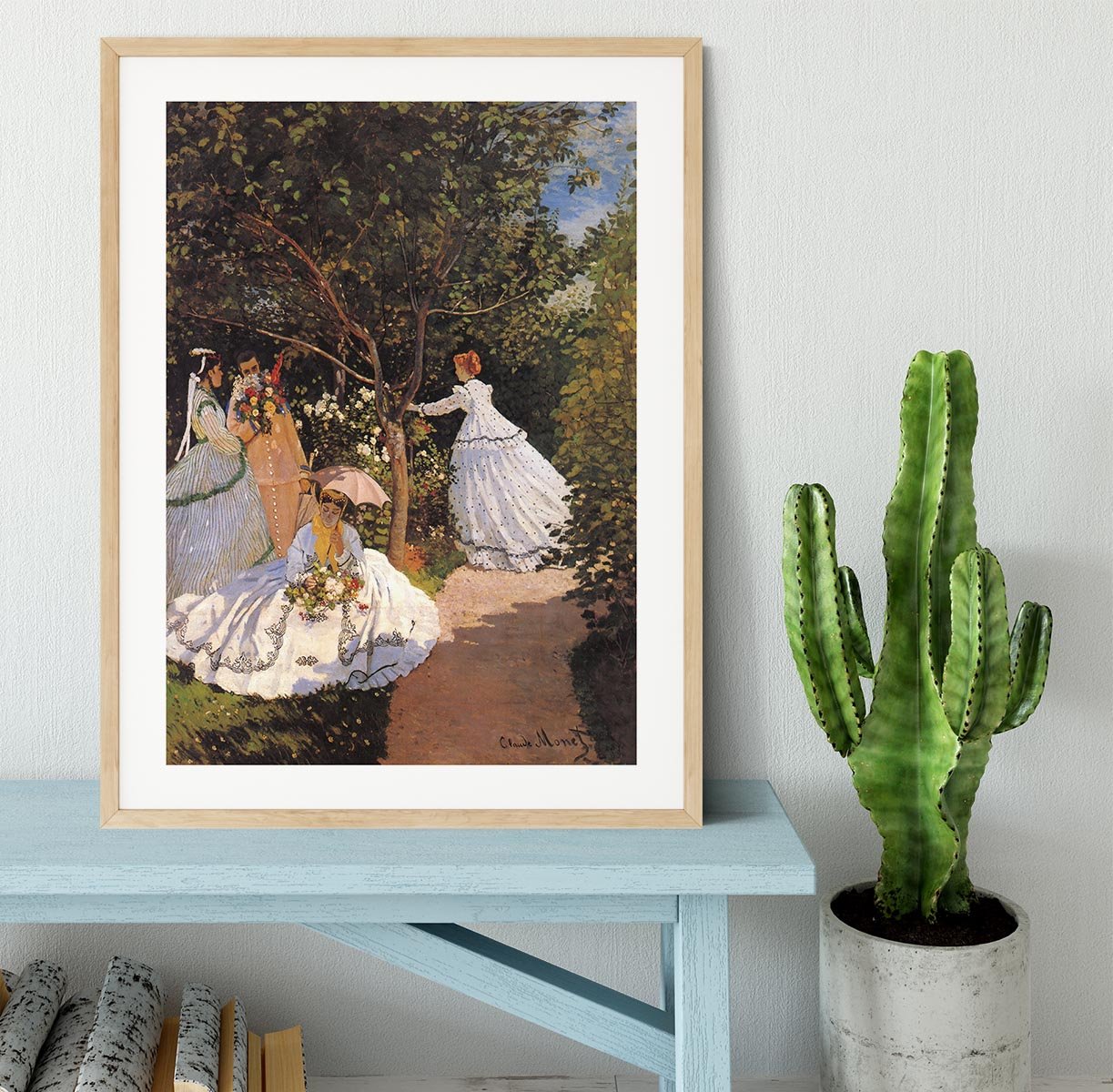 Women in the Garden by Monet Framed Print - Canvas Art Rocks - 3