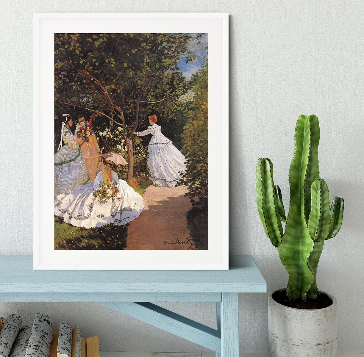 Women in the Garden by Monet Framed Print - Canvas Art Rocks - 5