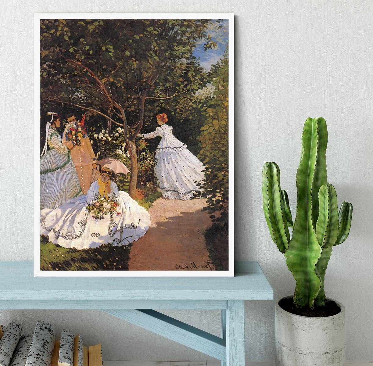 Women in the Garden by Monet Framed Print - Canvas Art Rocks -6