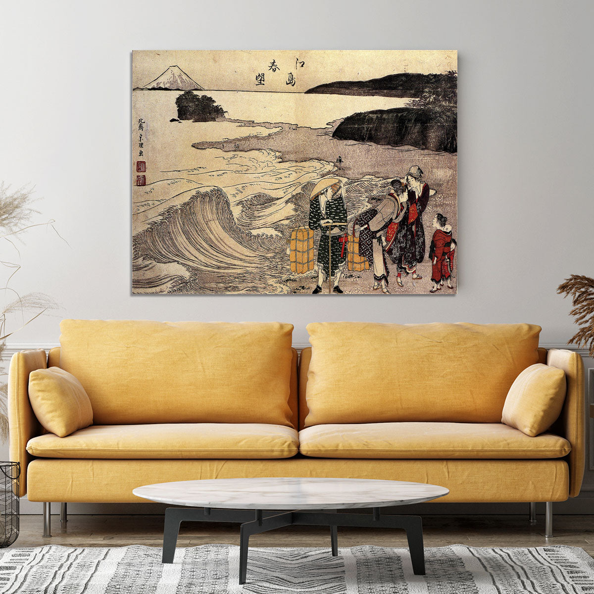 Women on the beach of Enoshima by Hokusai Canvas Print or Poster - Canvas Art Rocks - 4