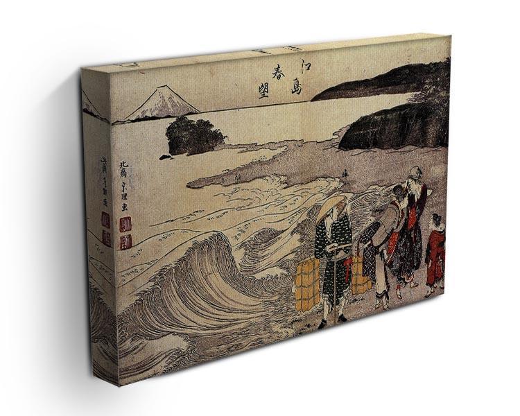 Women on the beach of Enoshima by Hokusai Canvas Print or Poster - Canvas Art Rocks - 3