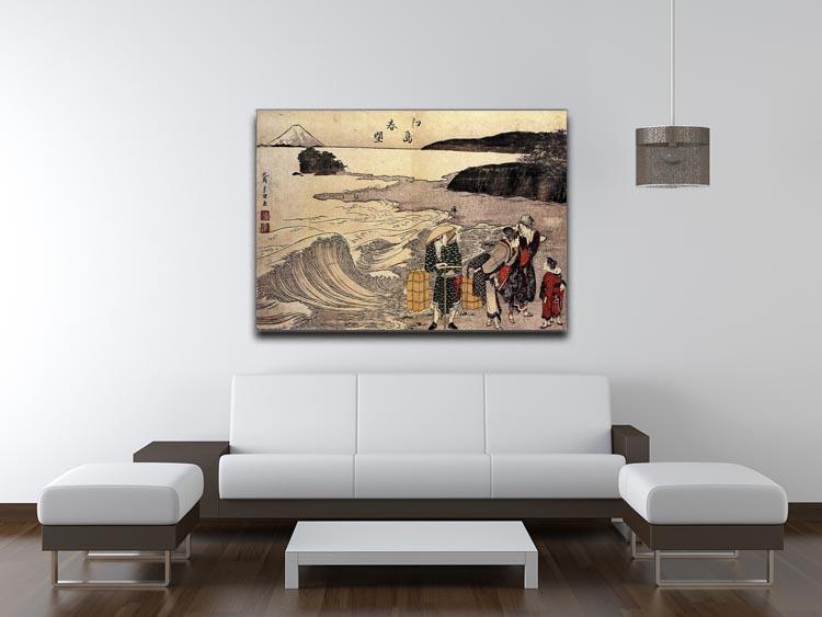 Women on the beach of Enoshima by Hokusai Canvas Print or Poster - Canvas Art Rocks - 4