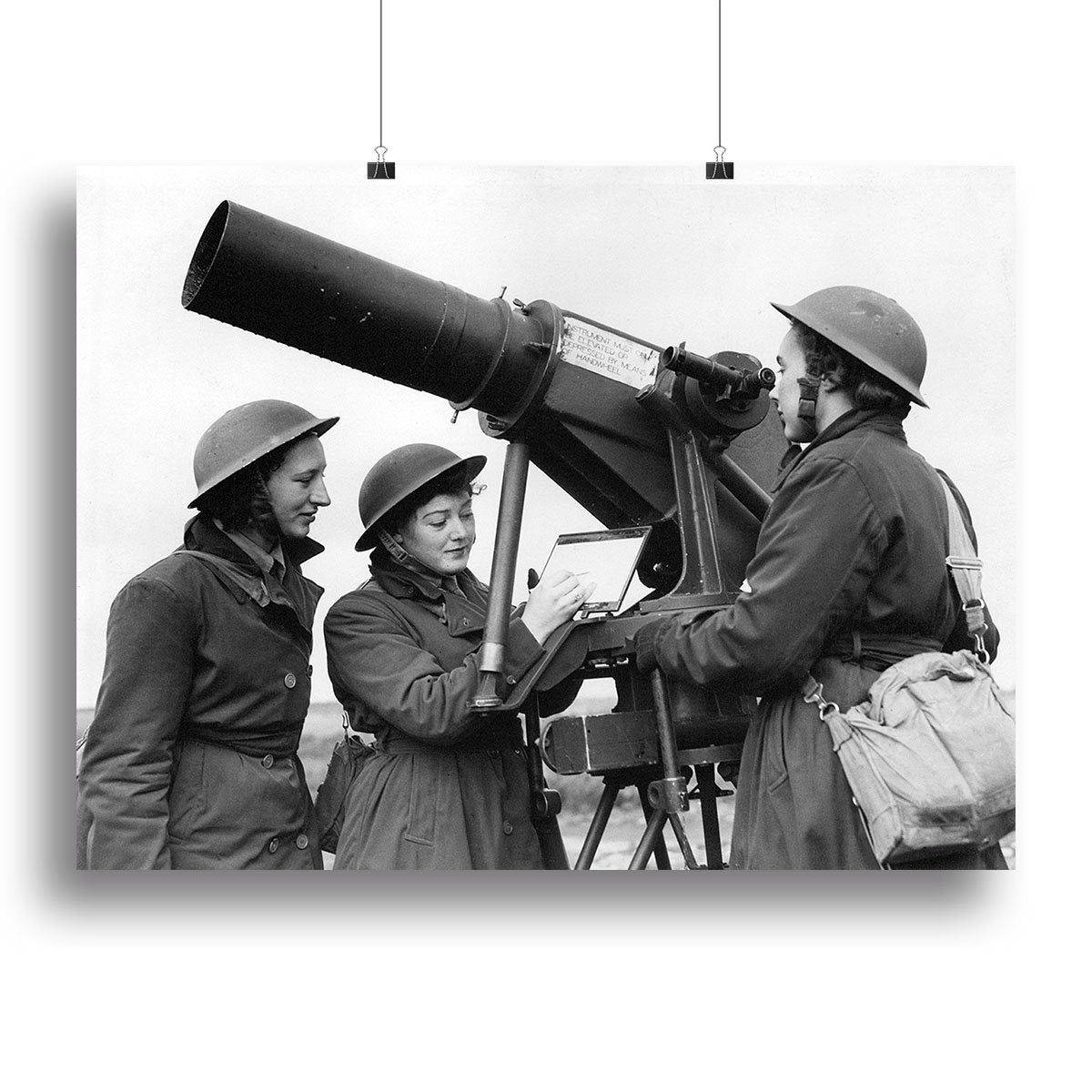 Women soldiers take aim WW2 Canvas Print or Poster