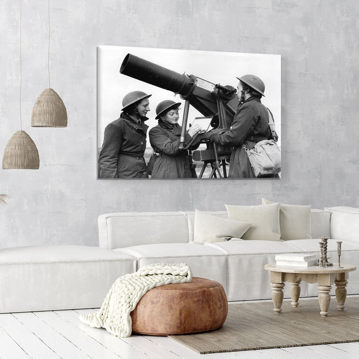 Women soldiers take aim WW2 Canvas Print or Poster