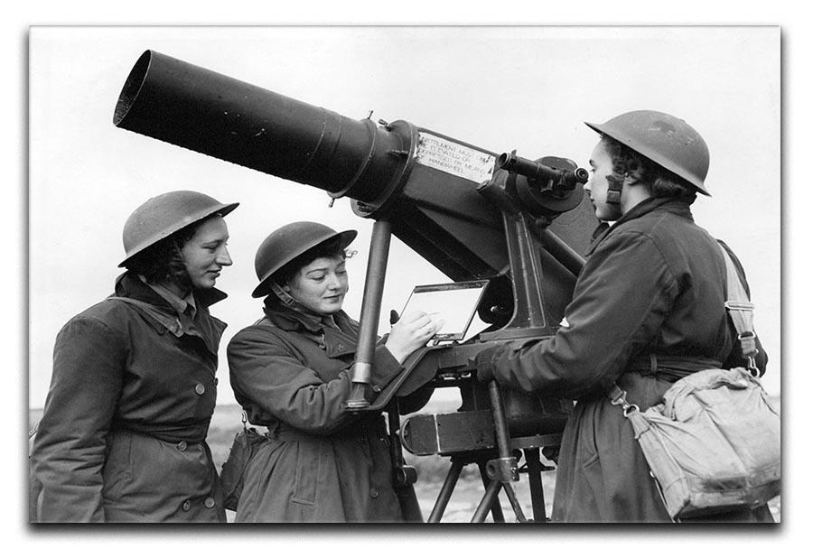 Women soldiers take aim WW2 Canvas Print or Poster  - Canvas Art Rocks - 1
