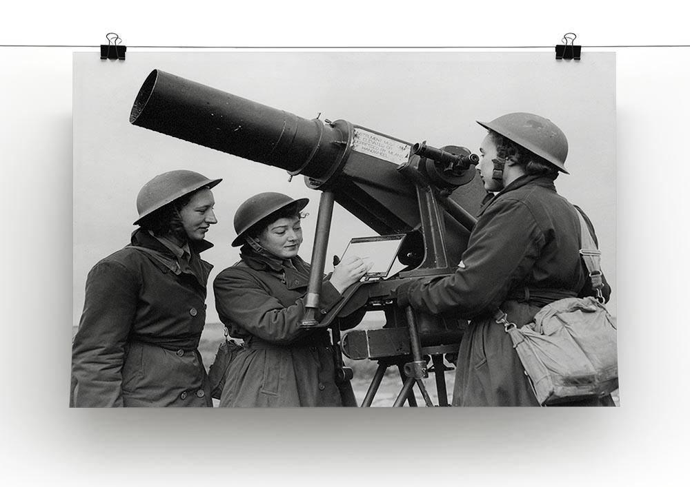 Women soldiers take aim WW2 Canvas Print or Poster - Canvas Art Rocks - 2