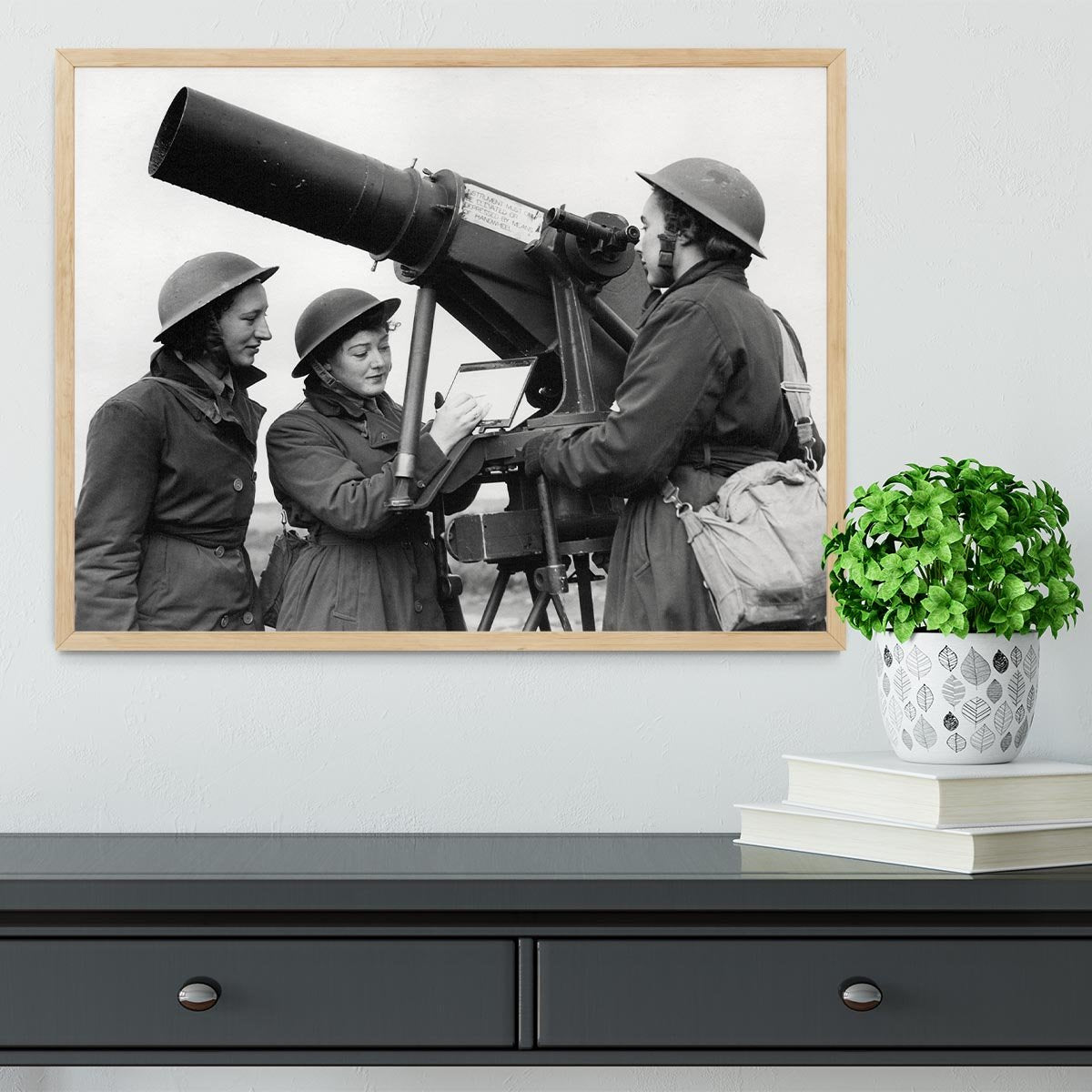 Women soldiers take aim WW2 Framed Print - Canvas Art Rocks - 4