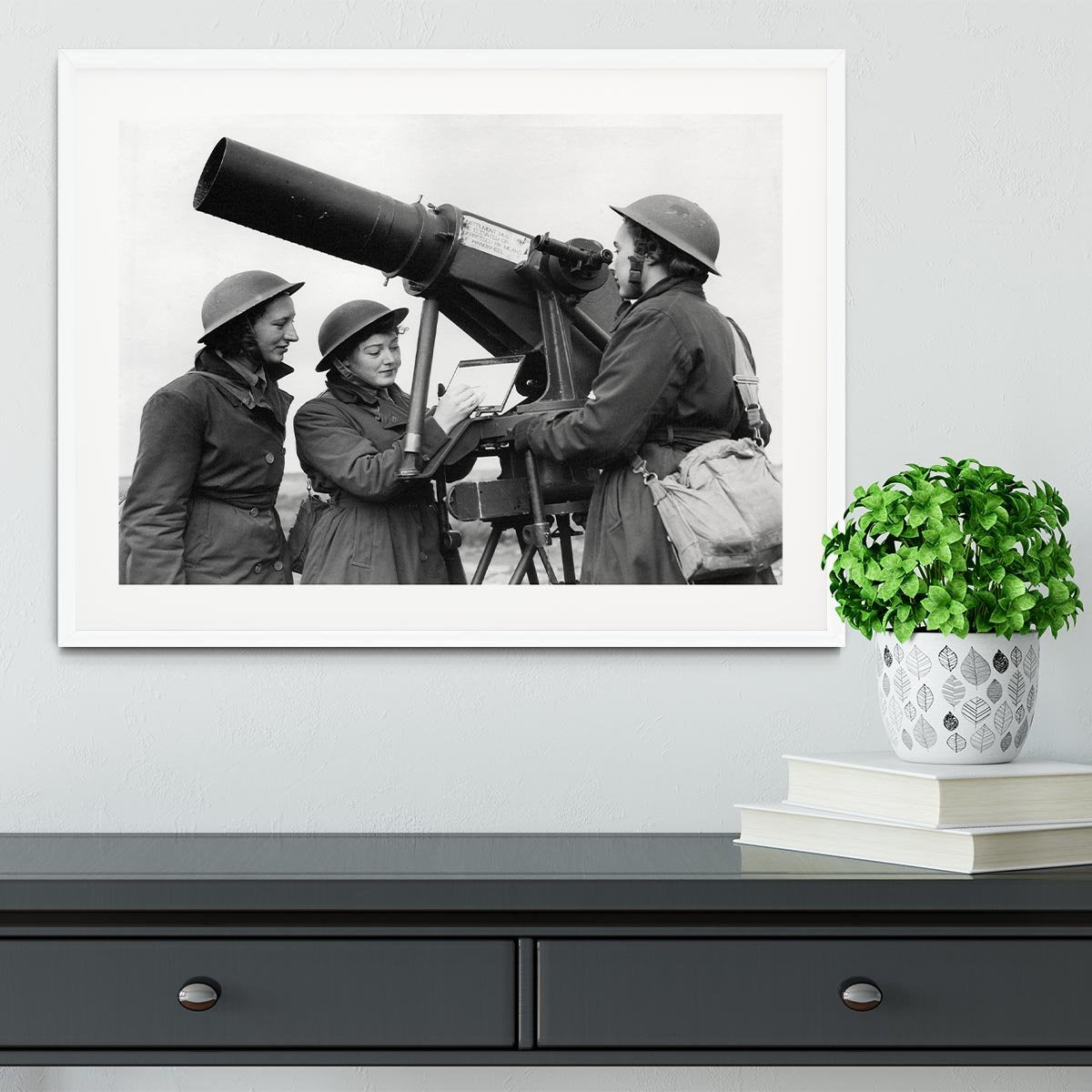 Women soldiers take aim WW2 Framed Print - Canvas Art Rocks - 5
