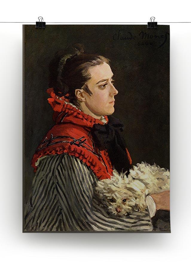 Women with Dog by Monet Canvas Print & Poster - Canvas Art Rocks - 2