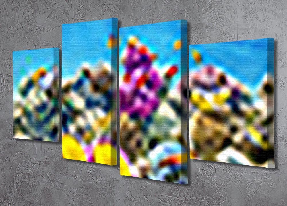 Wonderful and beautiful underwater 4 Split Panel Canvas  - Canvas Art Rocks - 2