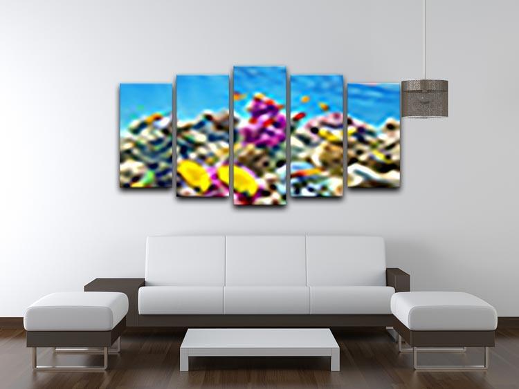 Wonderful and beautiful underwater 5 Split Panel Canvas  - Canvas Art Rocks - 3