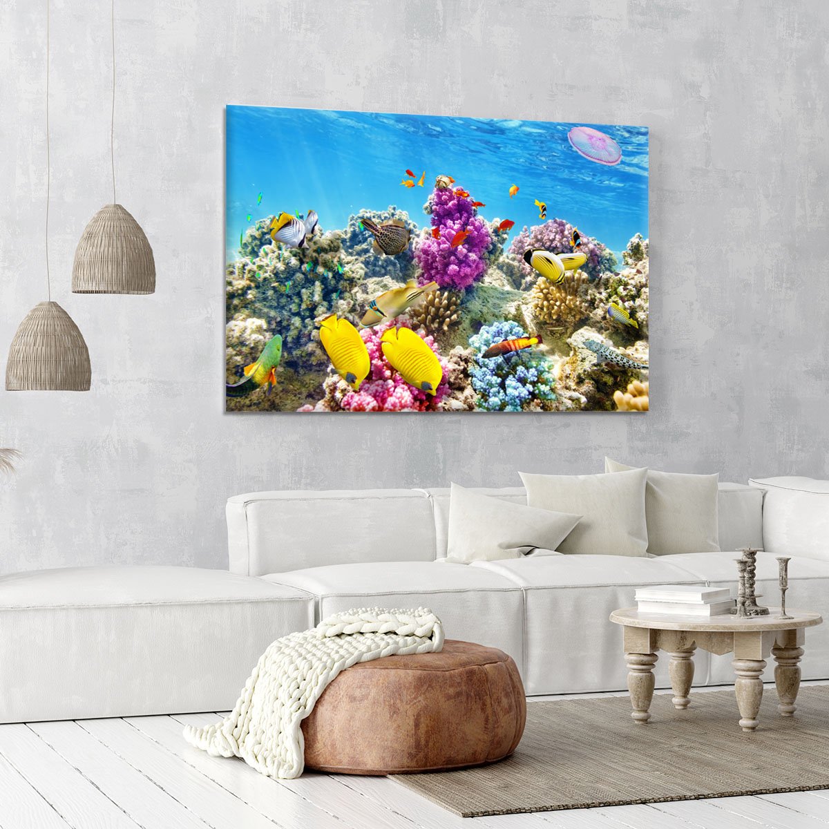 Wonderful and beautiful underwater Canvas Print or Poster