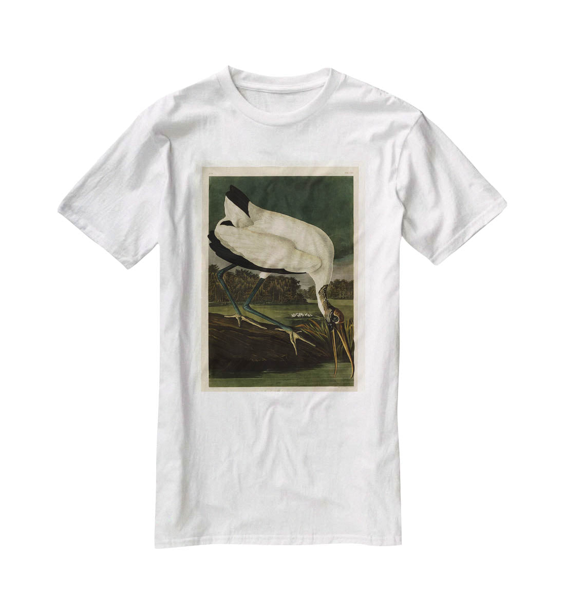 Wood Ibiss by Audubon T-Shirt - Canvas Art Rocks - 5