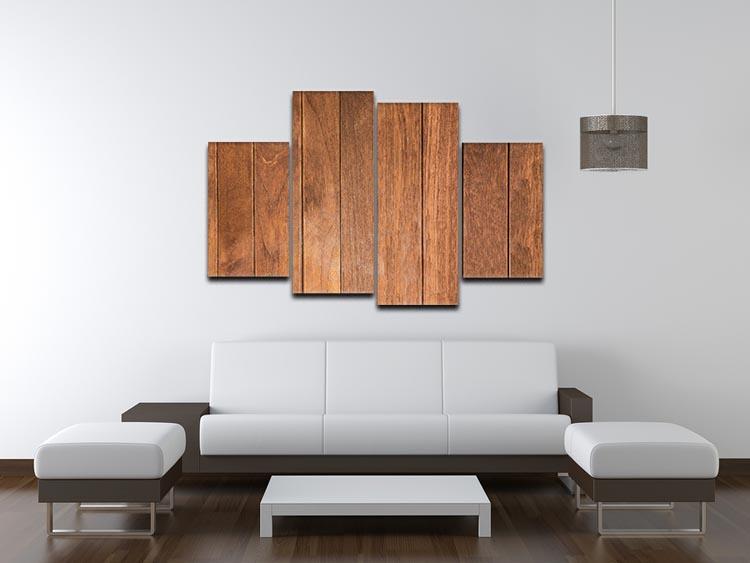 Wood arraged vertical pattern 4 Split Panel Canvas - Canvas Art Rocks - 3
