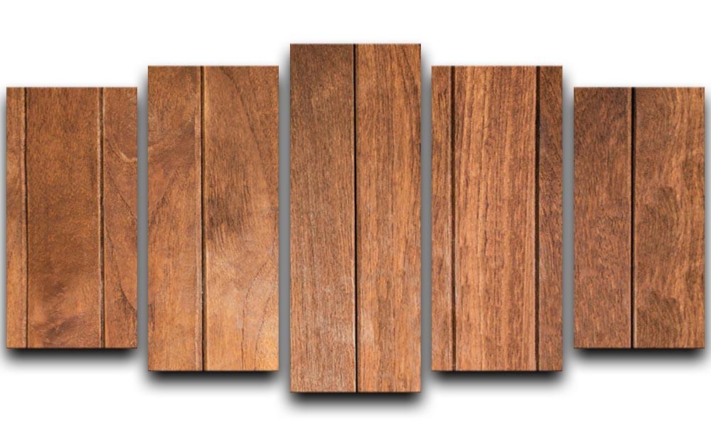 Wood arraged vertical pattern 5 Split Panel Canvas - Canvas Art Rocks - 1