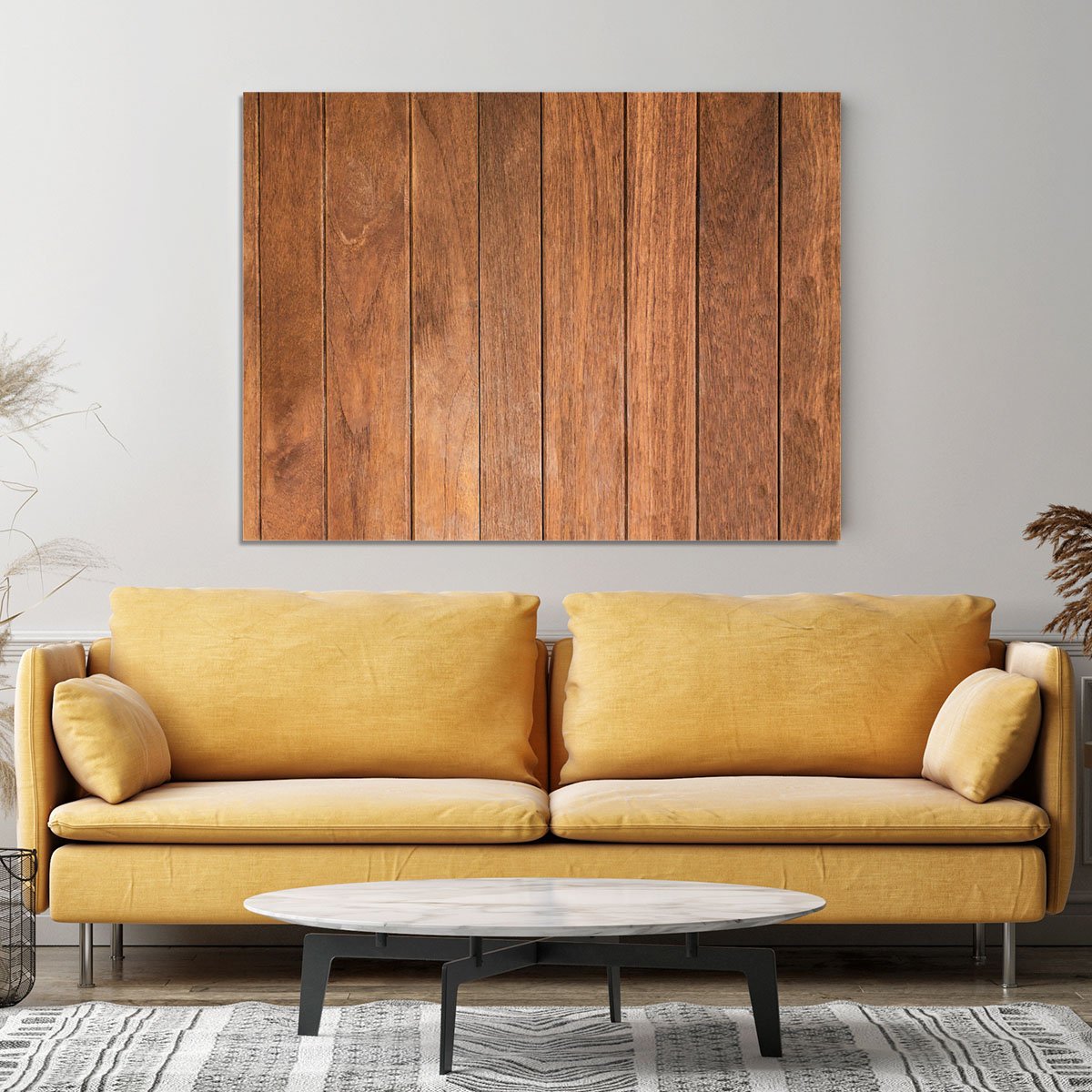 Wood arraged vertical pattern Canvas Print or Poster