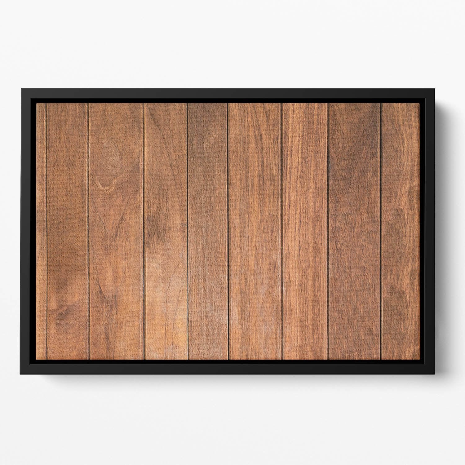 Wood arraged vertical pattern Floating Framed Canvas