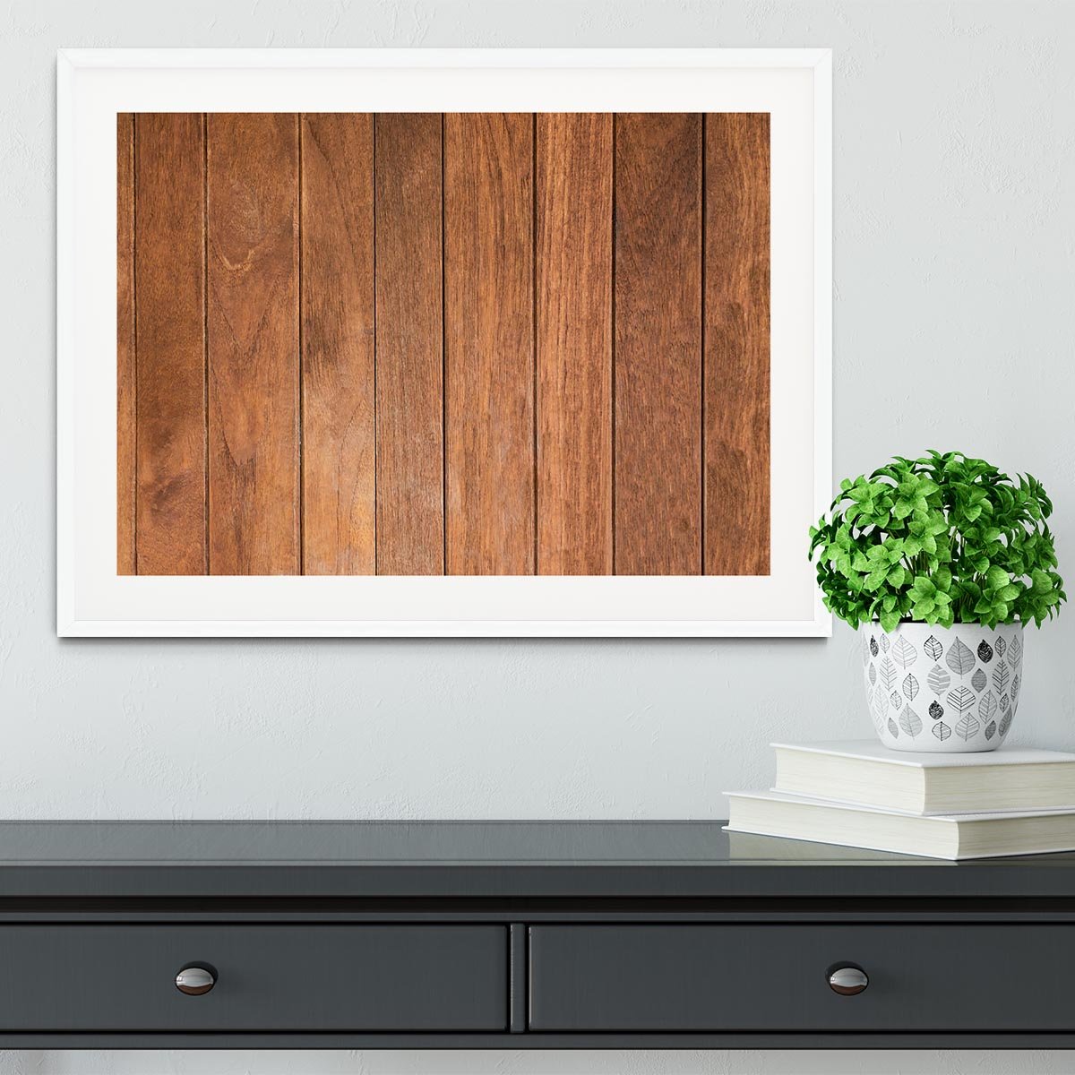 Wood arraged vertical pattern Framed Print - Canvas Art Rocks - 5