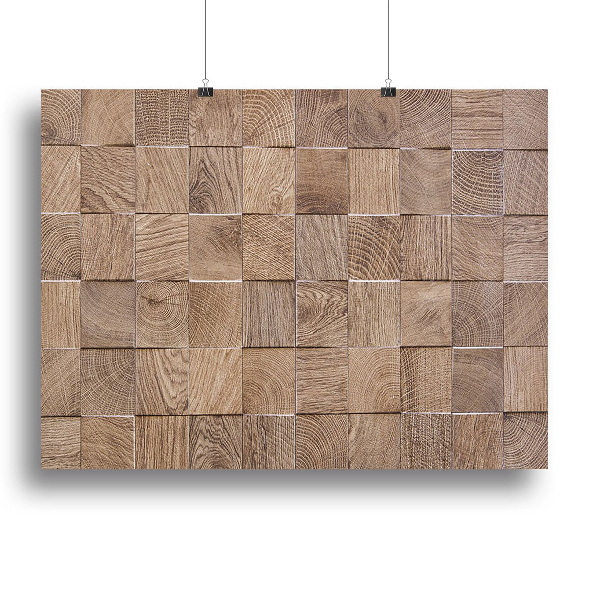 Wooden background with embossed detail Canvas Print or Poster