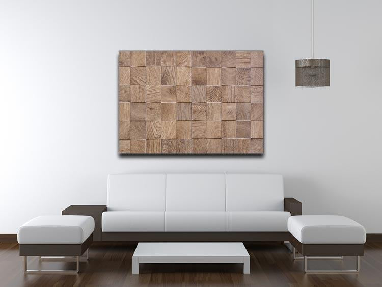 Wooden background with embossed detail Canvas Print or Poster - Canvas Art Rocks - 4