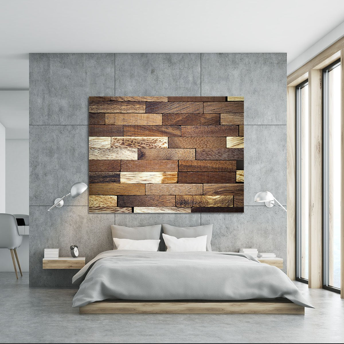 Wooden bars parquet Canvas Print or Poster